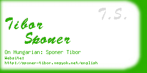 tibor sponer business card